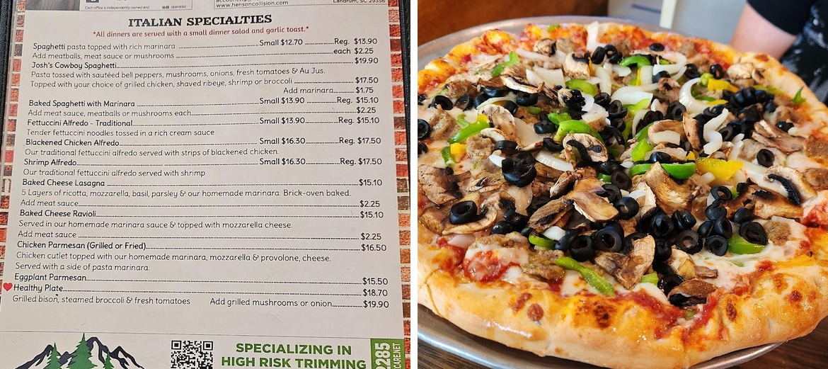 The Brick Pizzeria Menu